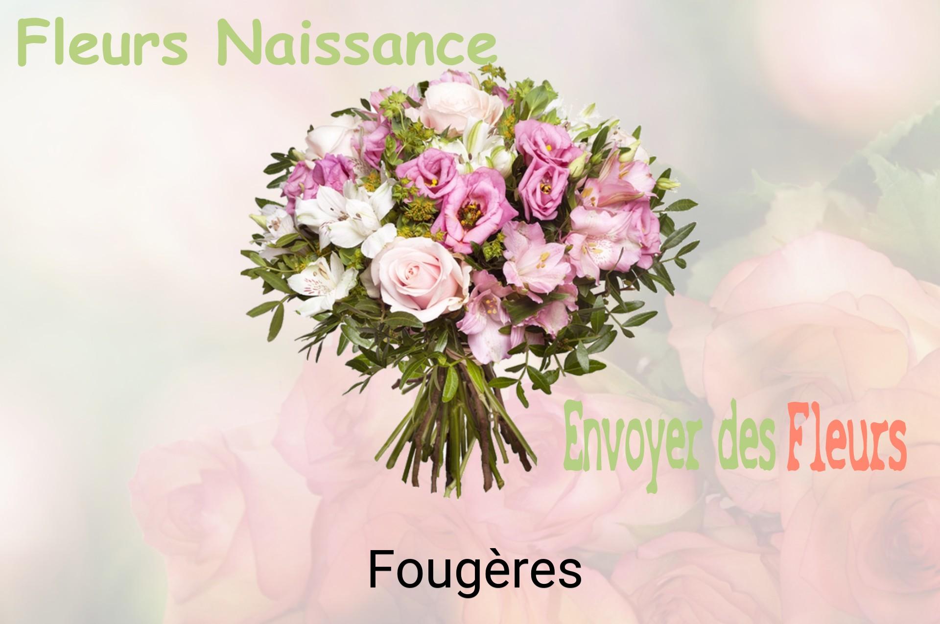 Bouquet de fleurs de naissance livré à Fougères