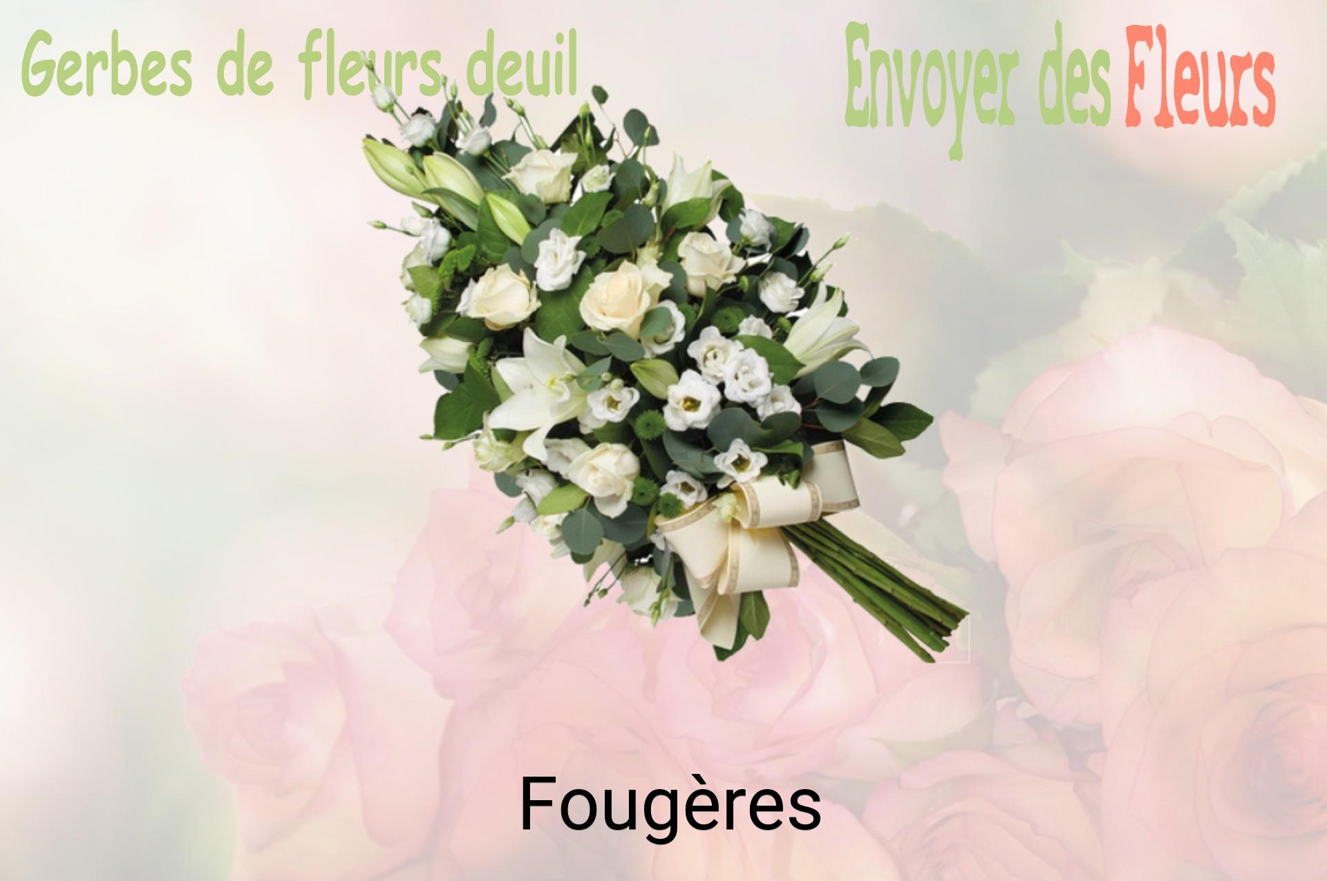 Gerbe de fleurs de deuil livrée à Fougères